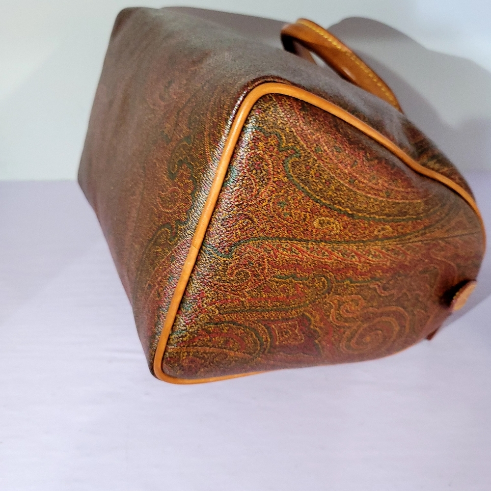 ETRO MILANO Mini Bowling Red Paisley Speedy Bag - Picture 6 of 12